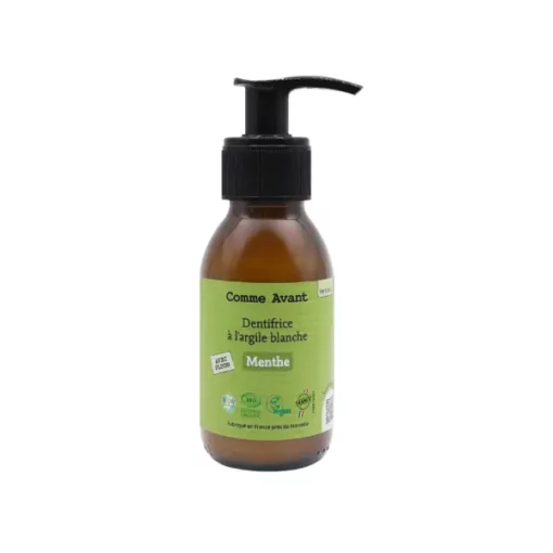 dentifrice bio en pâte au fluor et à la menthe